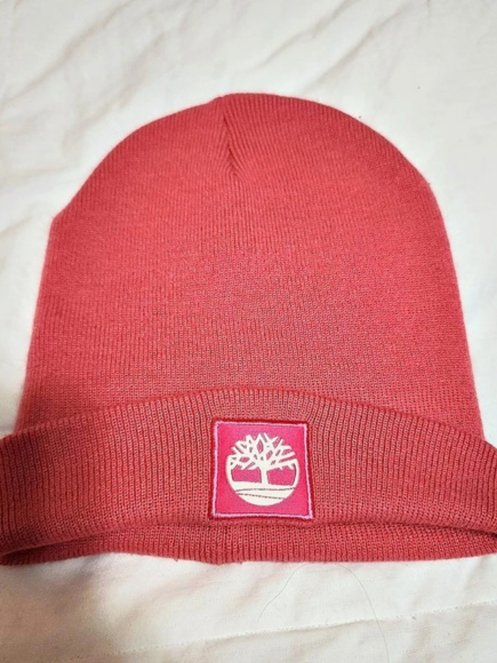 Timberland Cuffed Beanie Pink Knit Hat